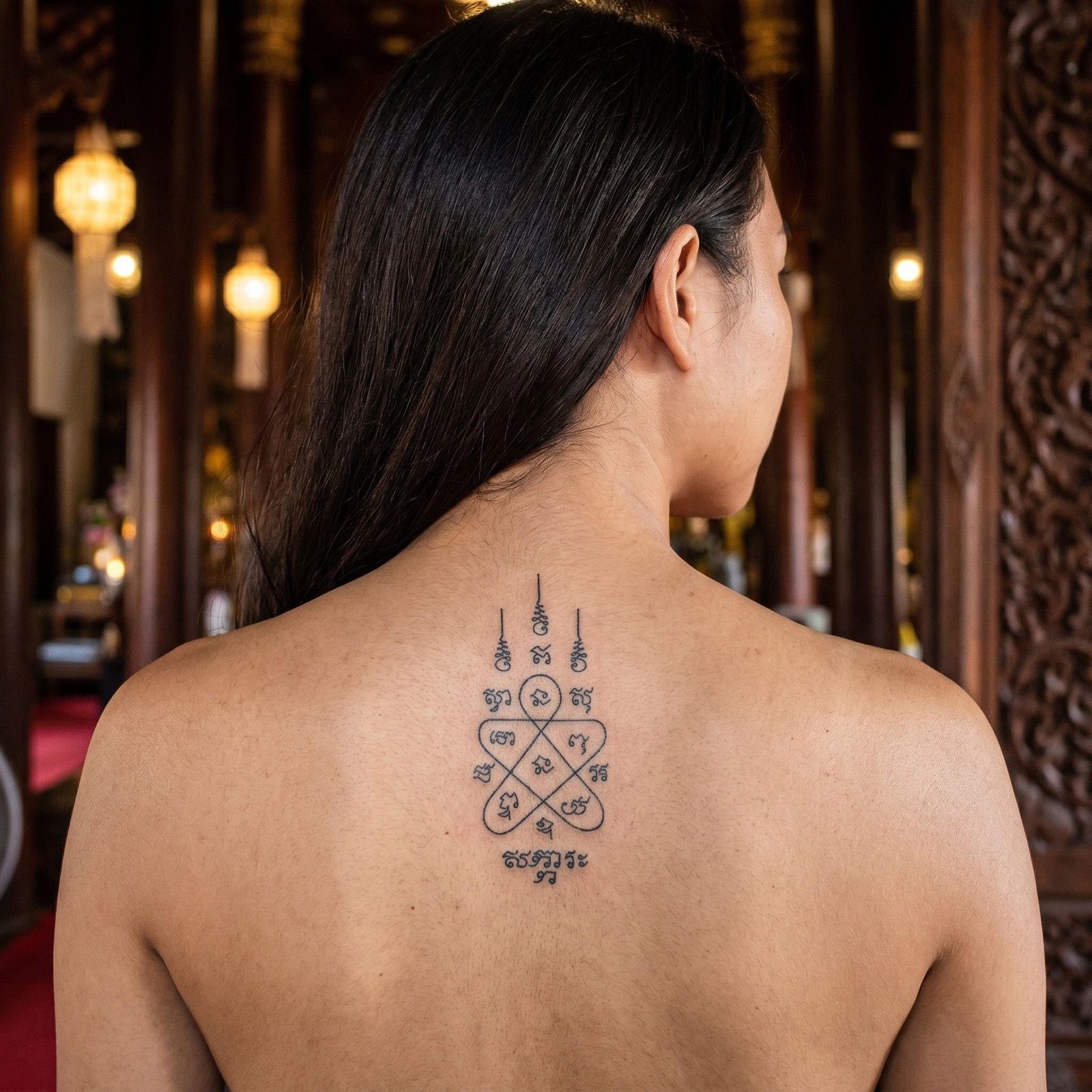 Onk Phra Sak Yant design